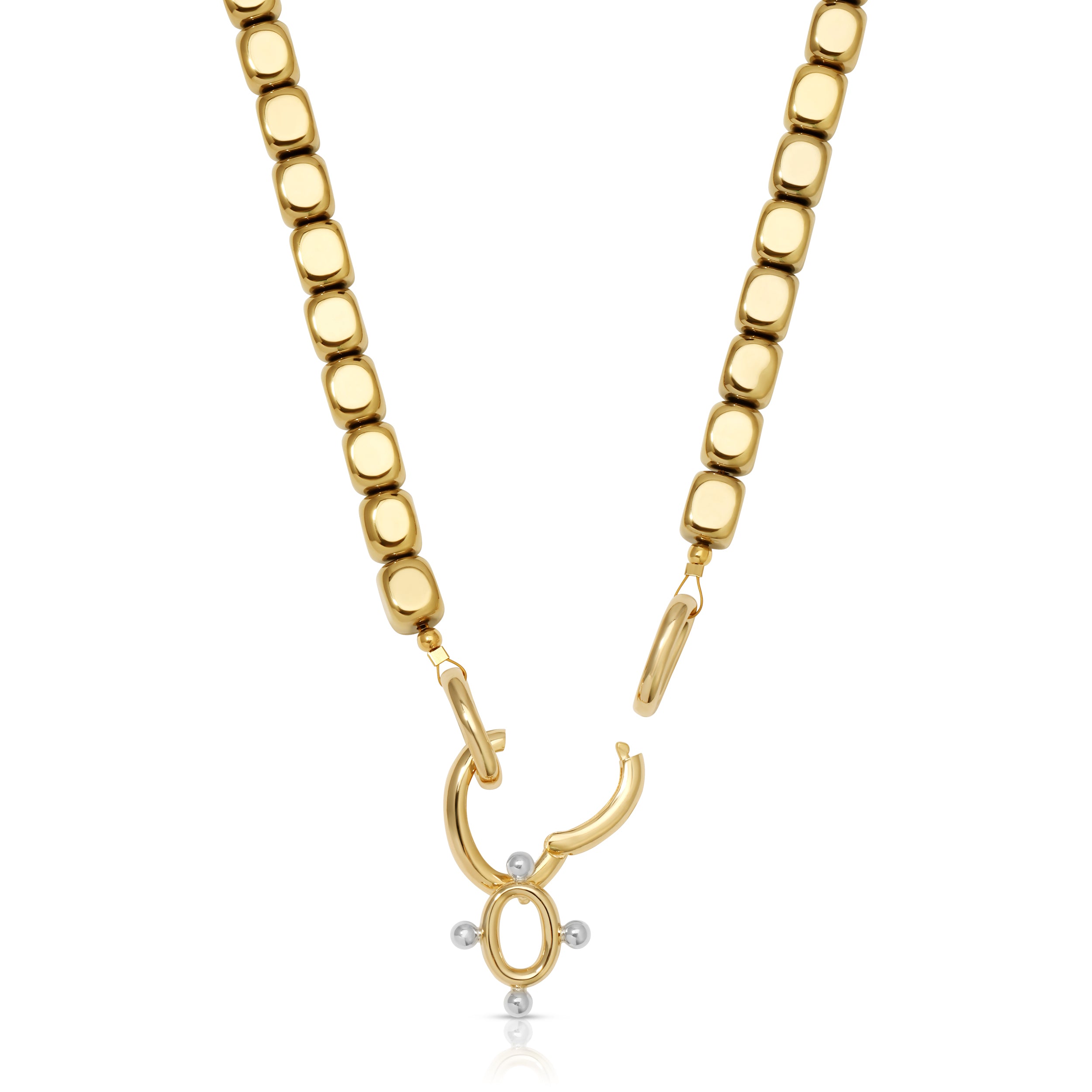 SERAPHINE TWO TONE NECKLACE - GOLD HEMATITE