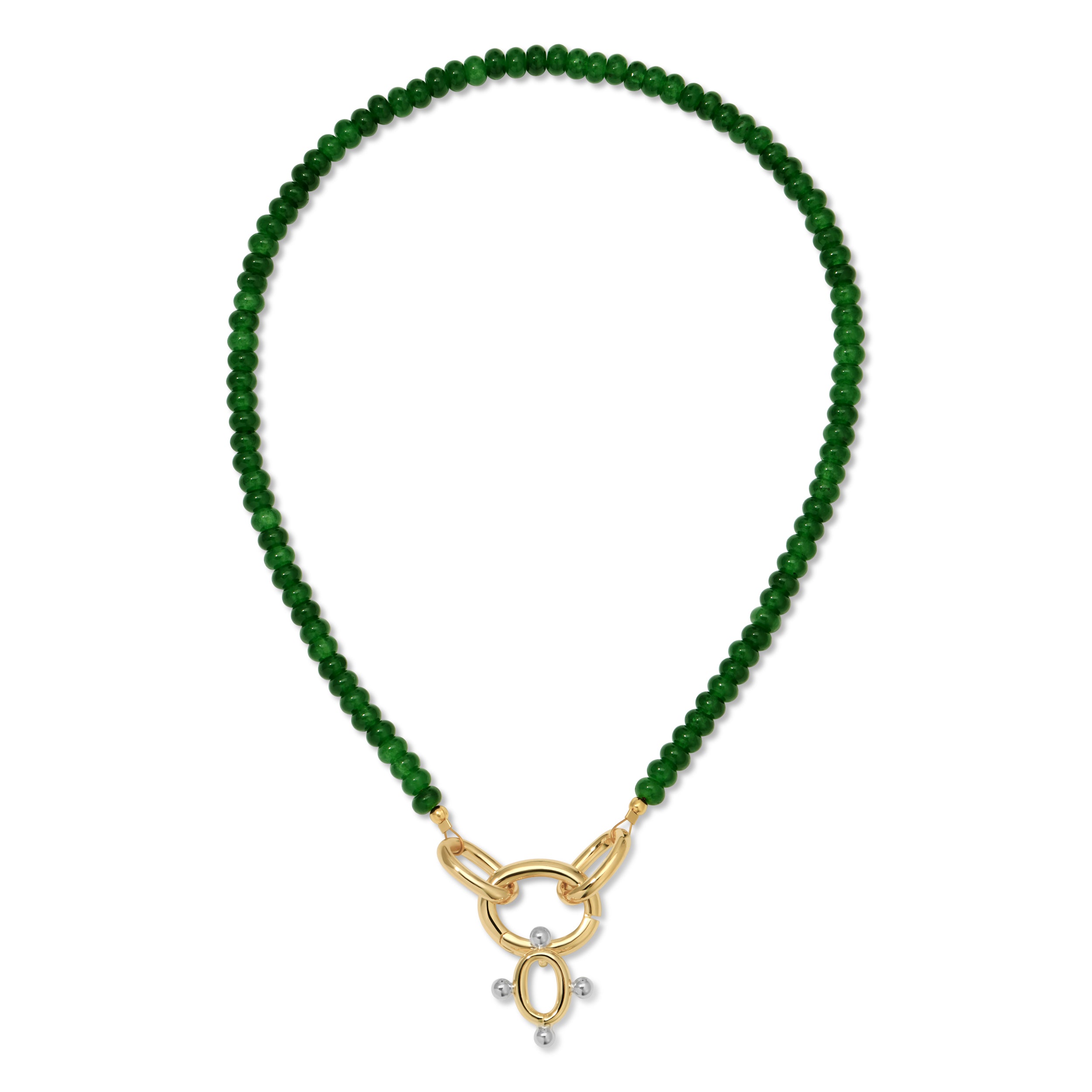SERAPHINE TWO TONE NECKLACE - EMERALD GREEN