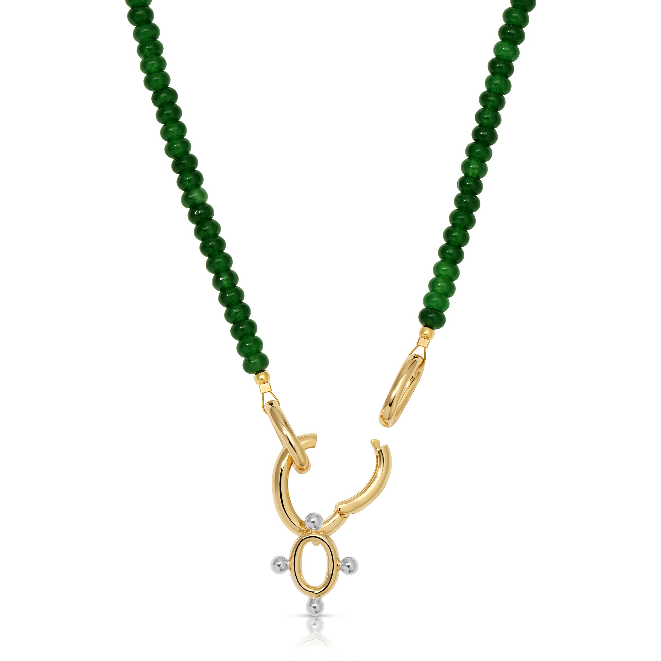 SERAPHINE TWO TONE NECKLACE - EMERALD GREEN
