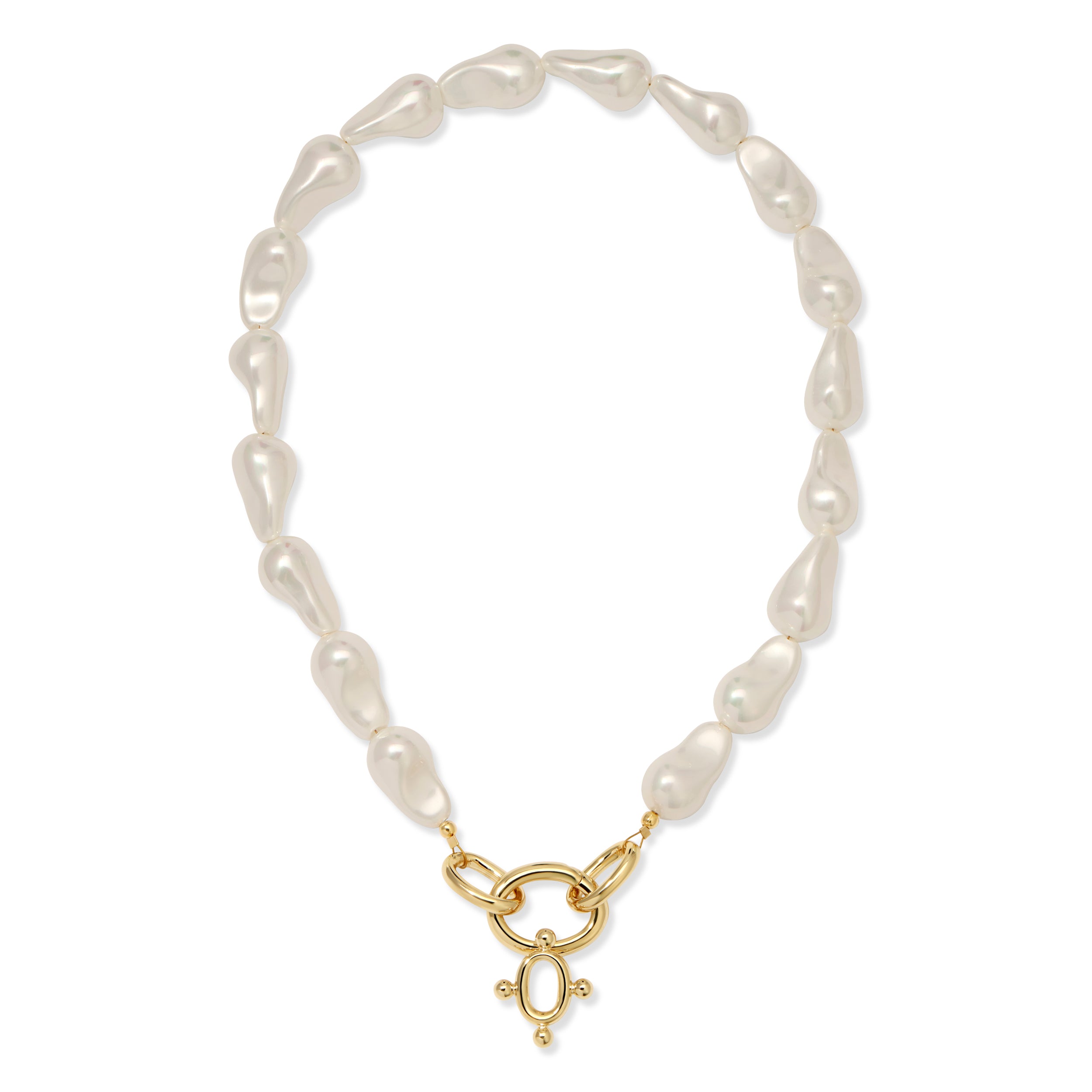 SERAPHINE TWO TONE NECKLACE - PEARL