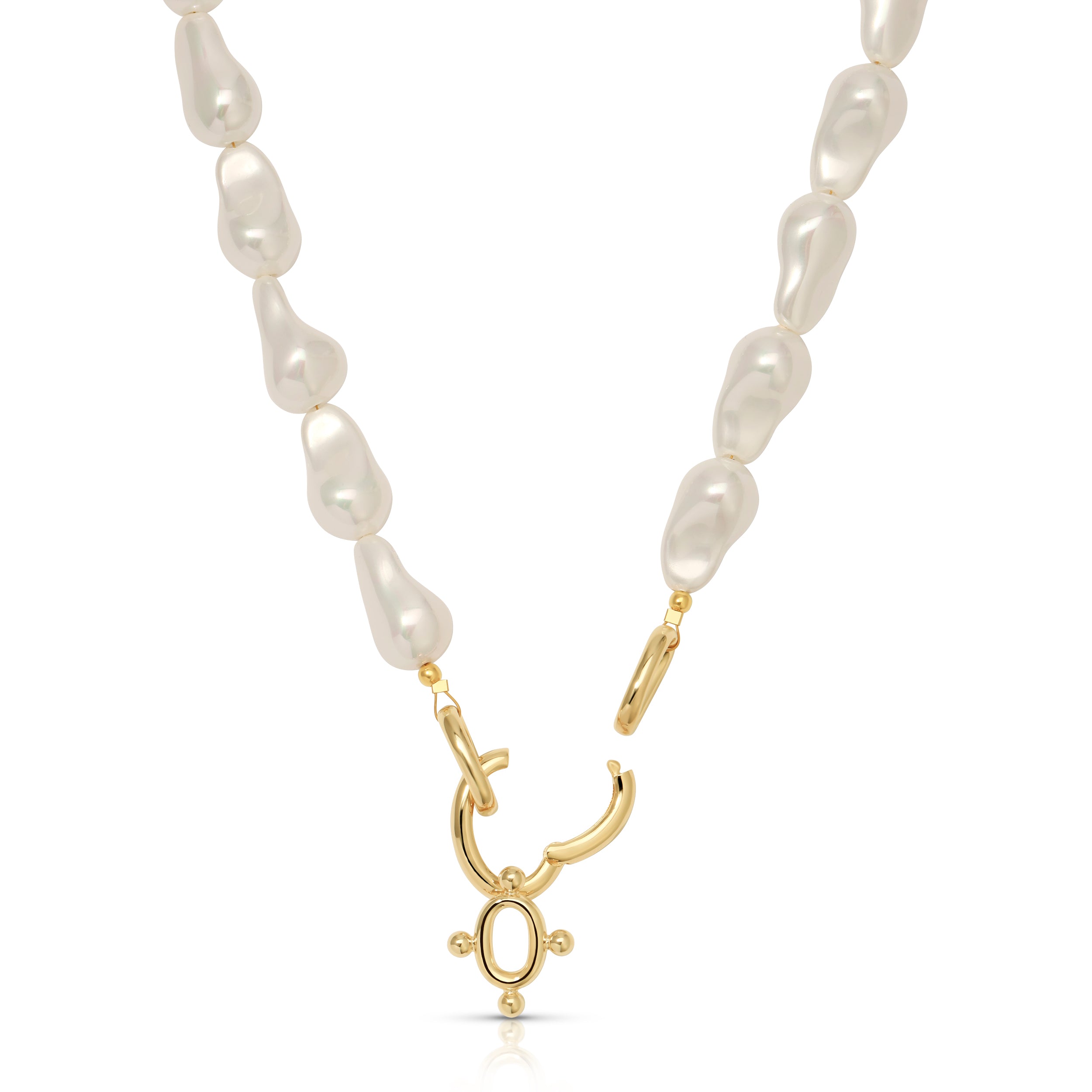 SERAPHINE TWO TONE NECKLACE - PEARL