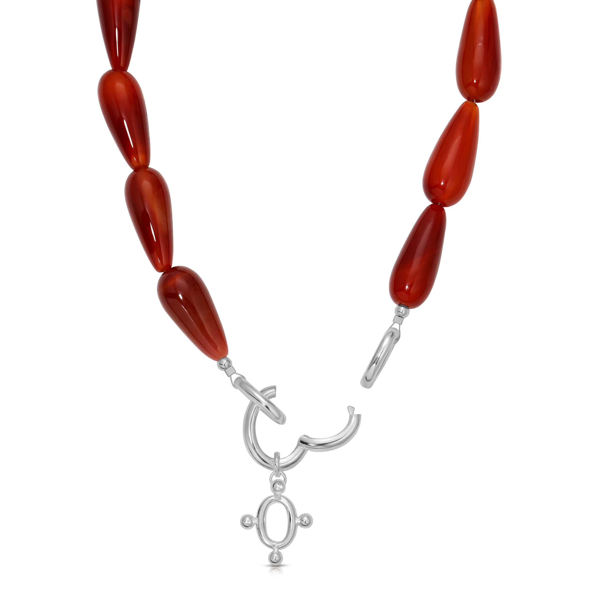 SERAPHINE DROP NECKLACE - SERAPHINE PENDANT SILVER - JASPER