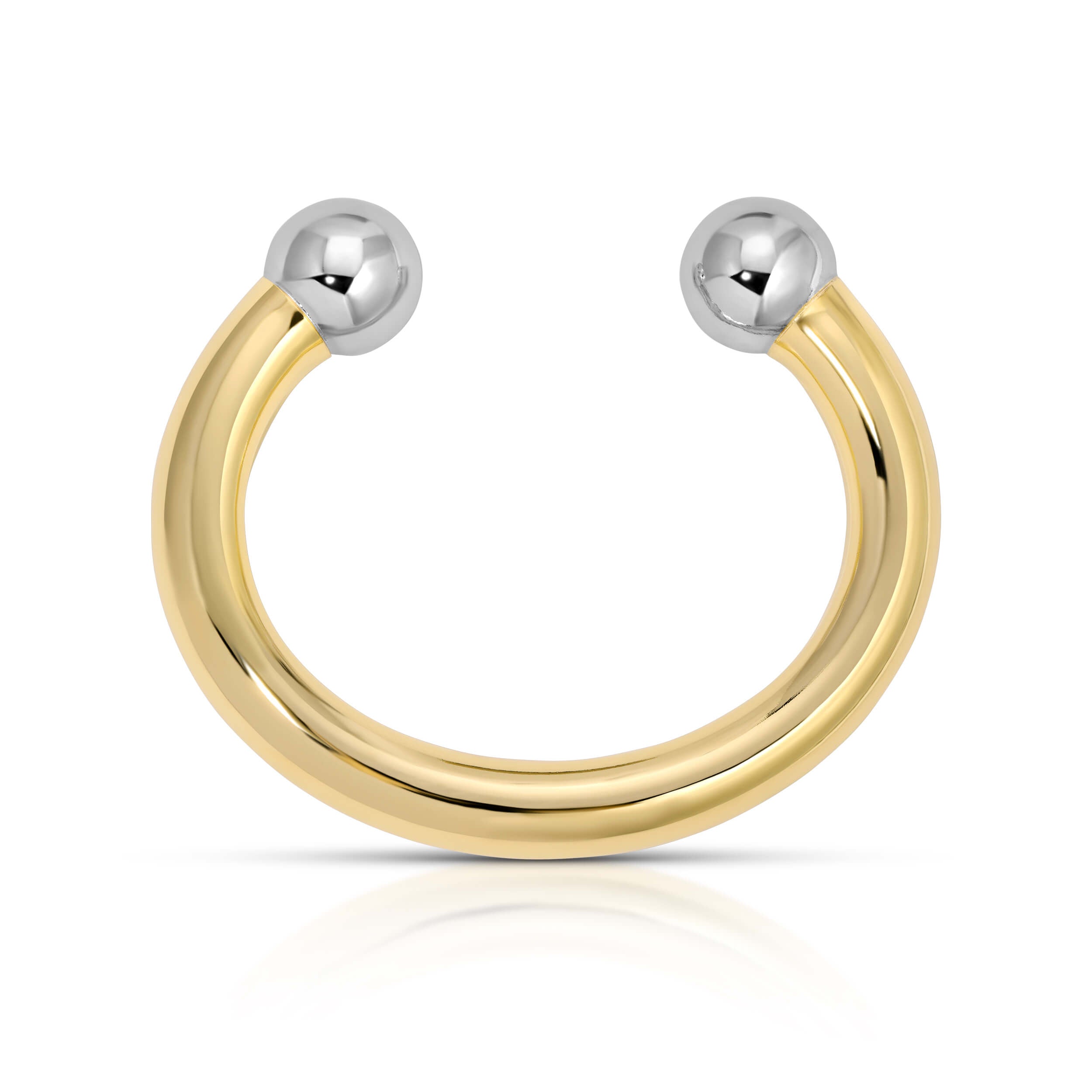 CALISTA 2.0 CUFF BRACELET MIXED METALS GOLD BASE
