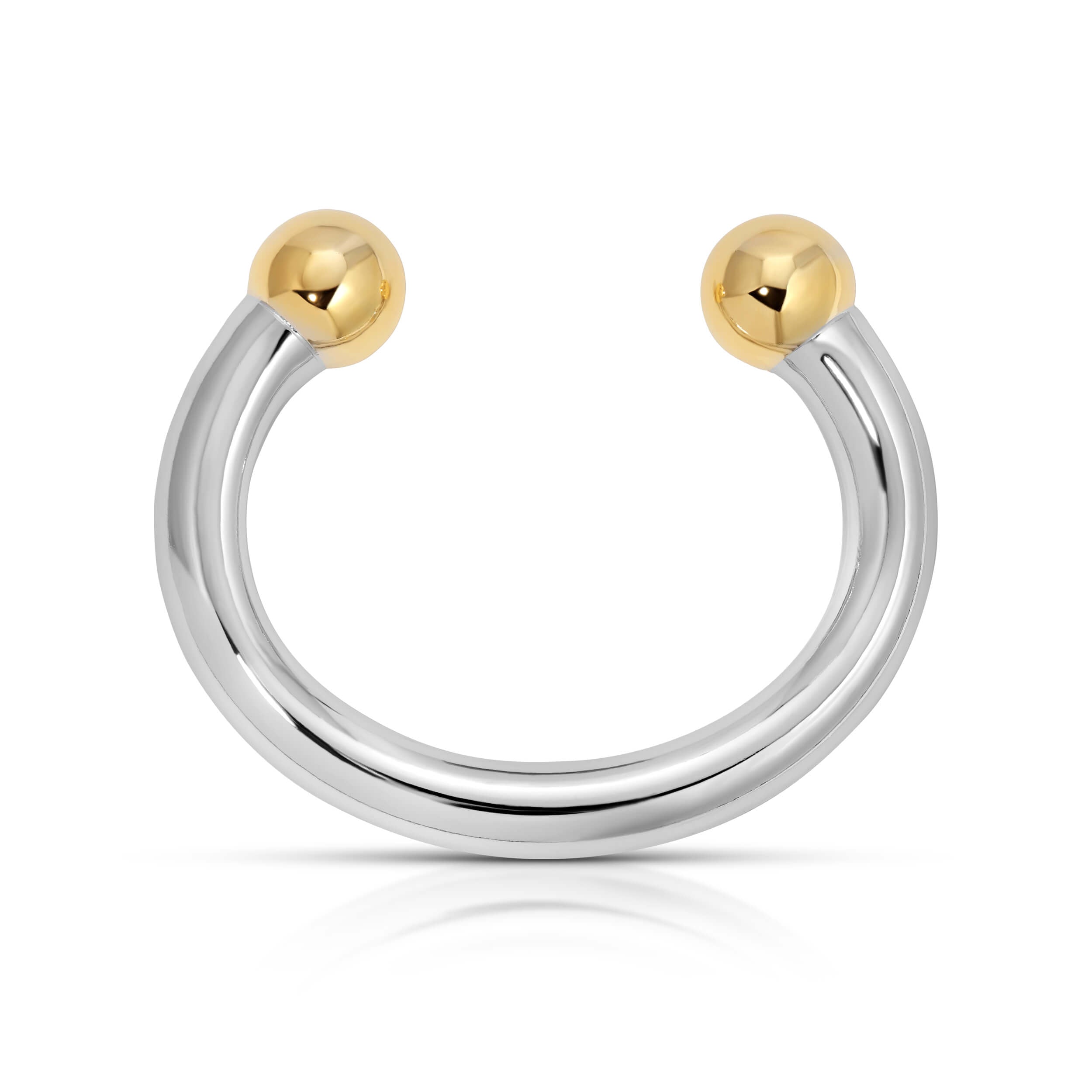 CALISTA 2.0 CUFF BRACELET MIXED METALS SILVER BASE