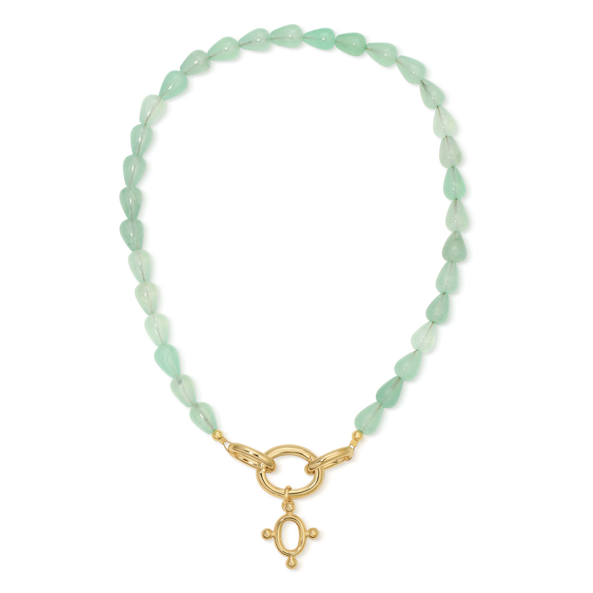 SERAPHINE DROP NECKLACE - SERAPHINE PENDANT GOLD - LIGHT JADE