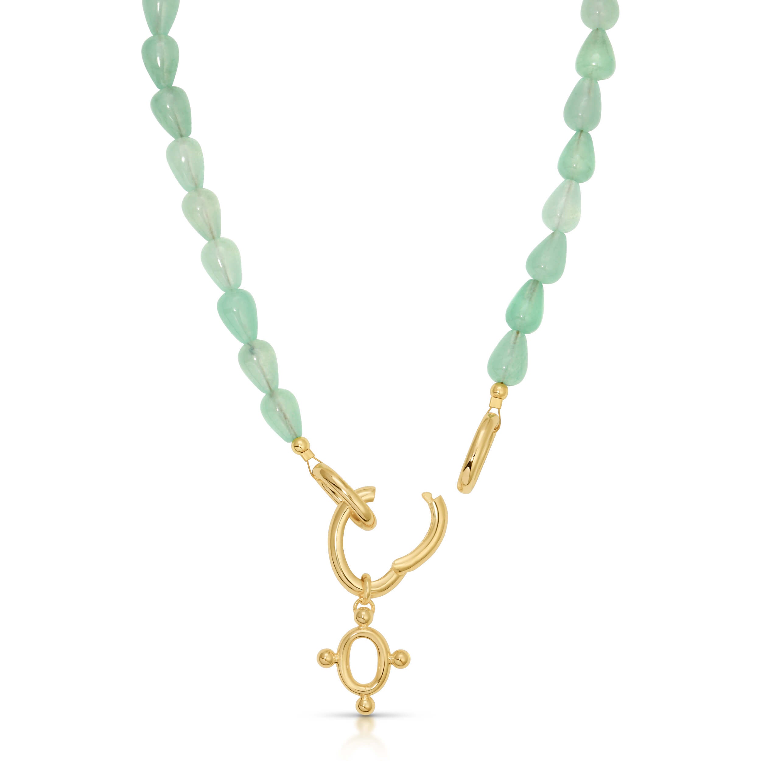 SERAPHINE DROP NECKLACE - SERAPHINE PENDANT GOLD - LIGHT JADE