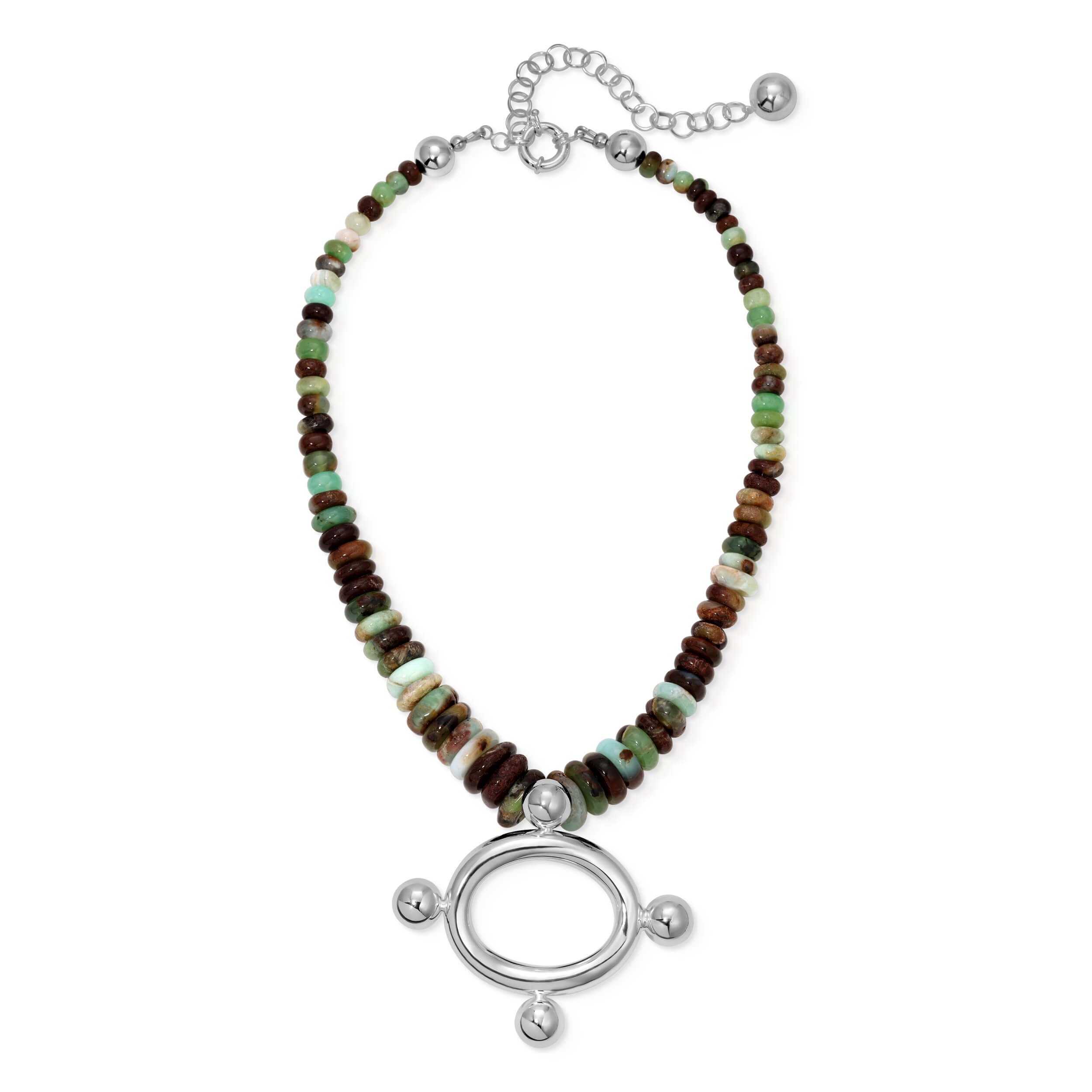 SERAPHINE SILVER NECKLACE - CHRYSOPHASE